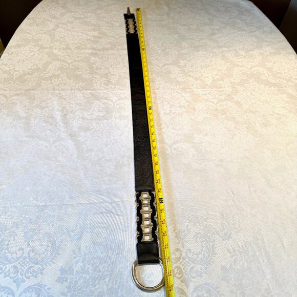 Chico’s Women’s Belt – Contemporary Black & Silver Stretch – Size Large - Picture 7 of 10